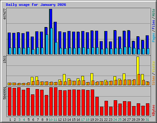 Daily usage for January 2026