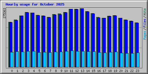 Hourly usage for October 2025