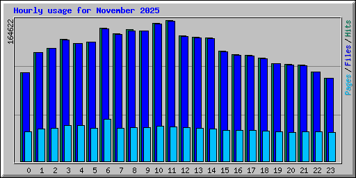 Hourly usage for November 2025